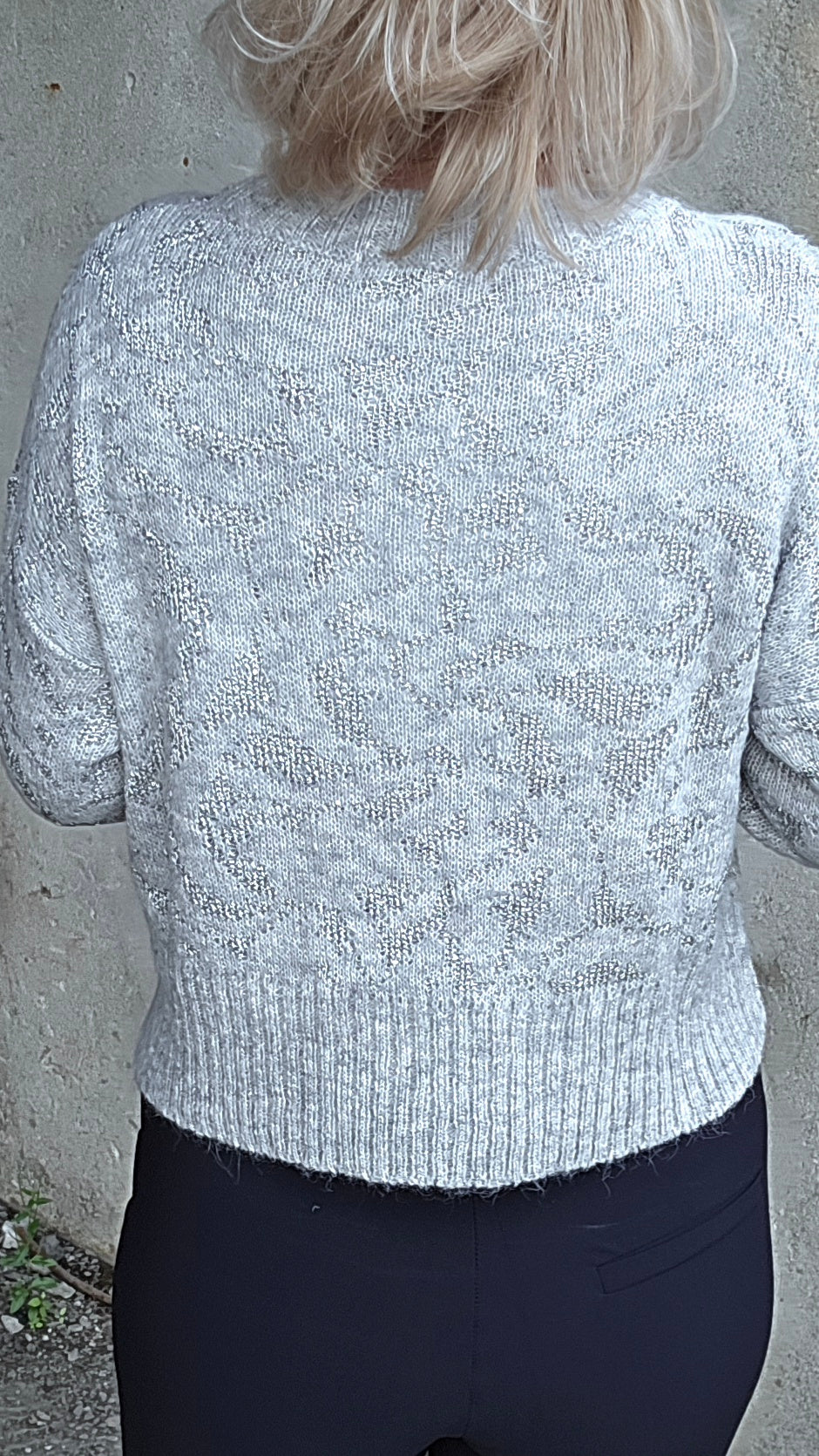 Pullover shiny alpaca grey