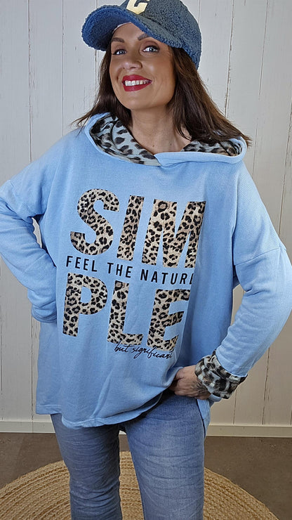 Simone hettegenser blå