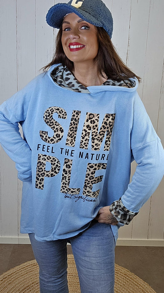 Simone hettegenser blå