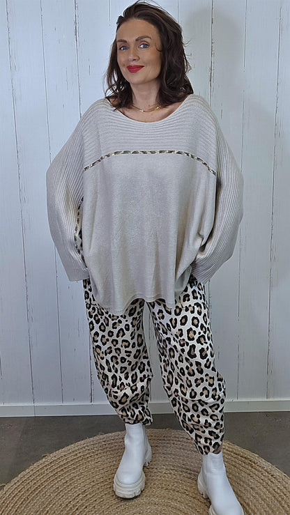 Elin Oversized Genser Taupe