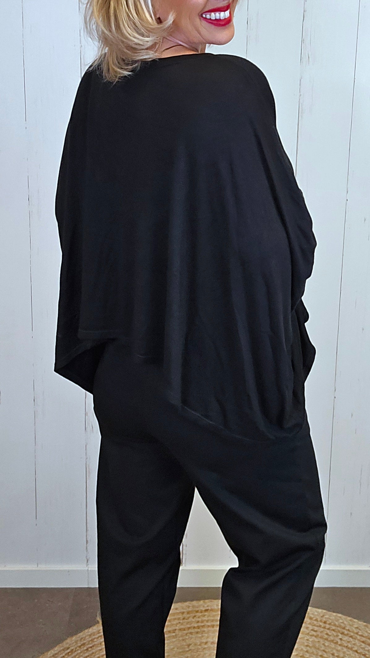 Xenia oversized topp svart