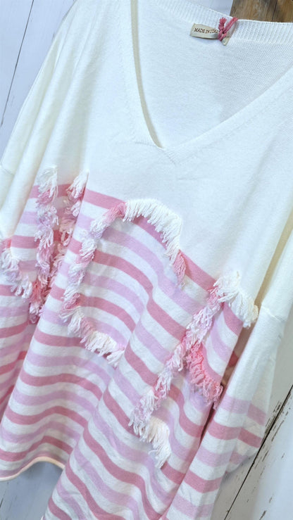 Amalie strikkegenser rosa