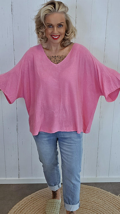 Leah genser topp rosa