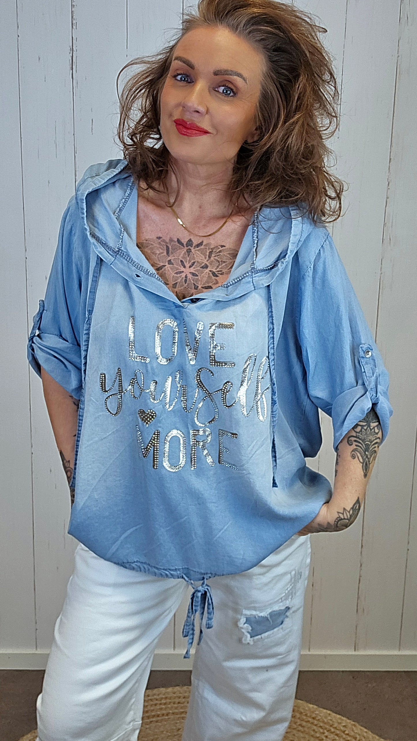 Vilma Denim Look hettegenser