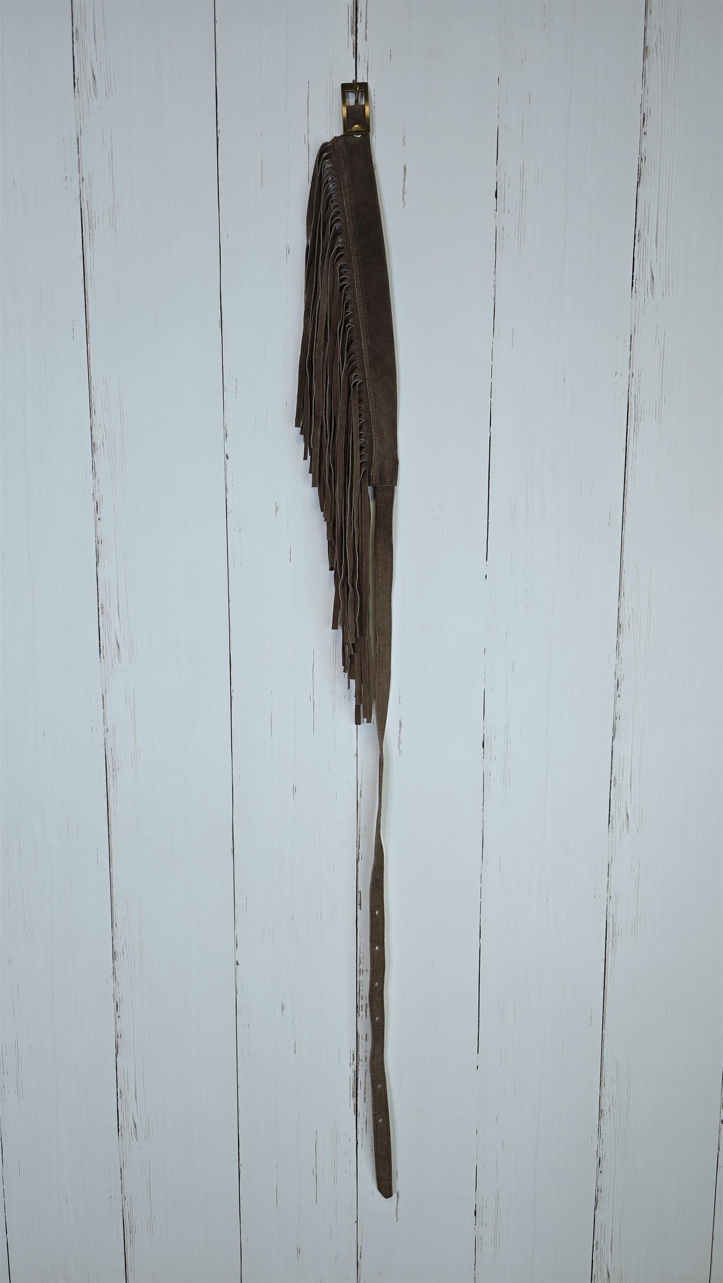 Anastasia skinn belte taupe