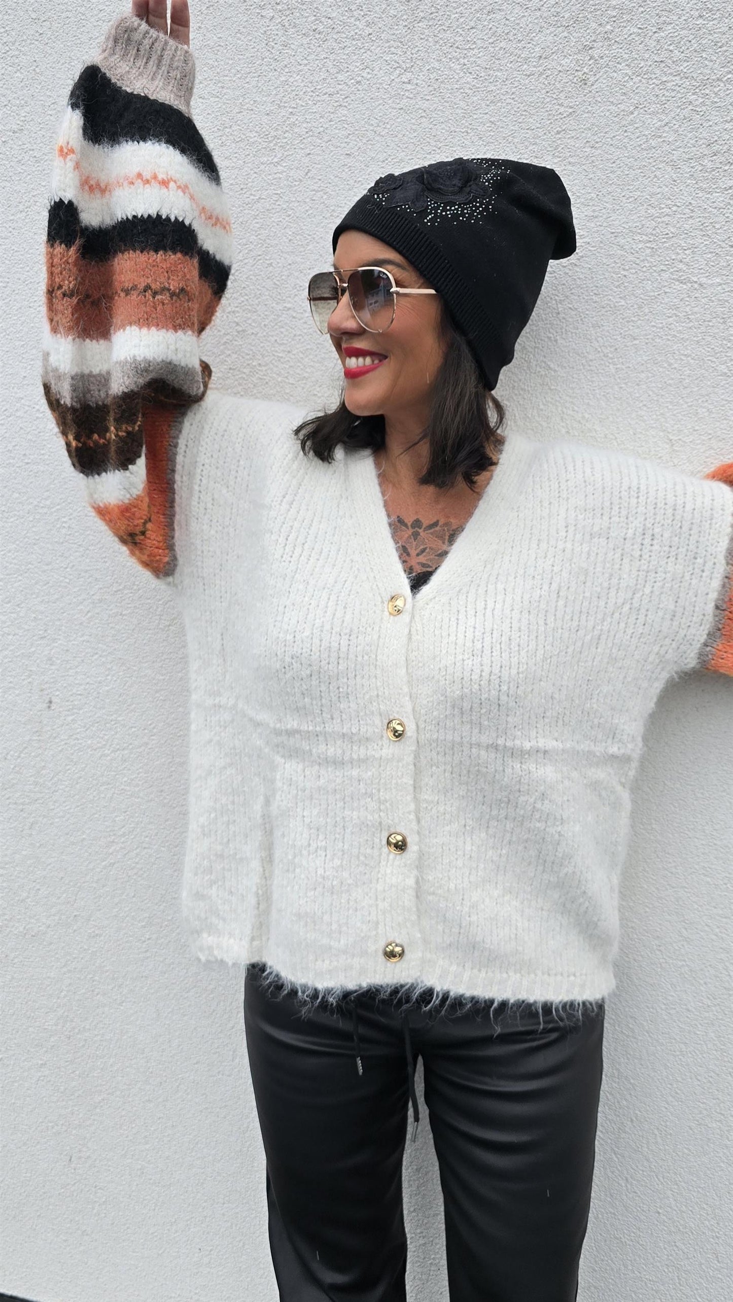 Paula strikket kardigan off white