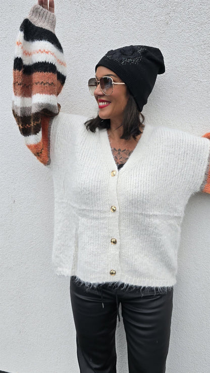 Paula strikket kardigan off white