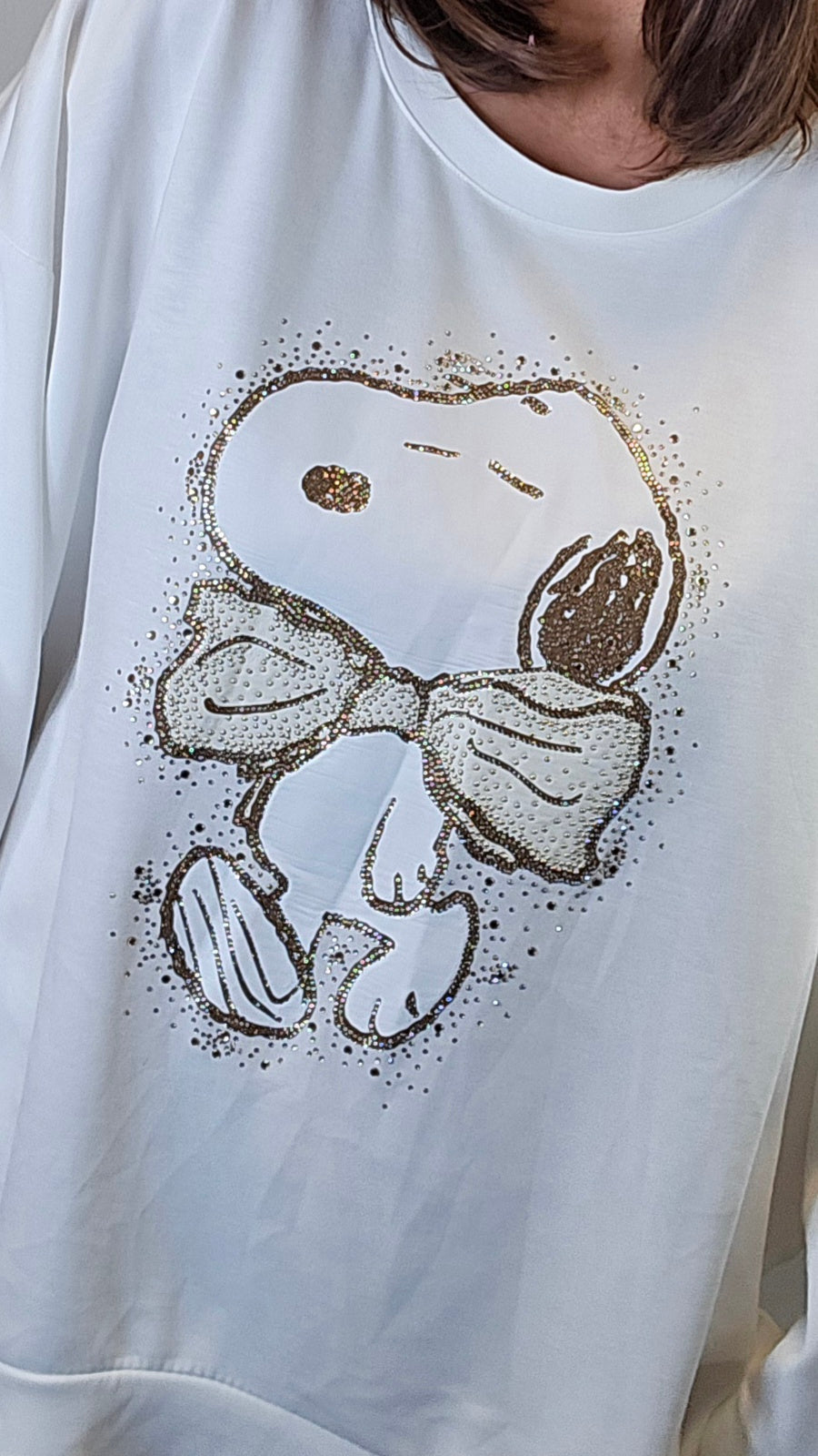 Snoopy genser creme