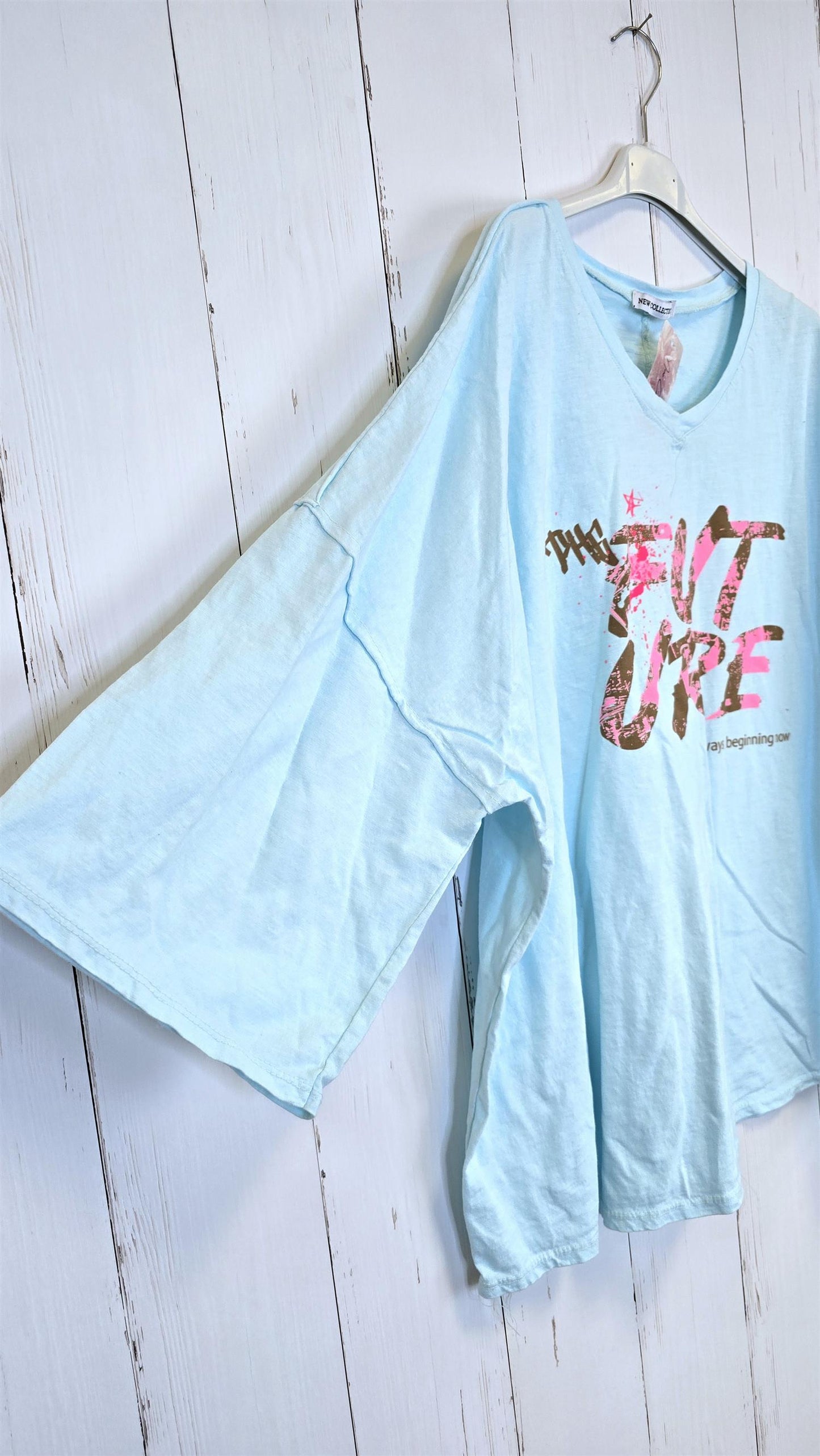 Future oversized topp mintblå