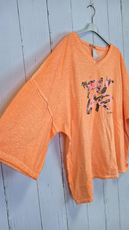 Future oversized topp neon orange