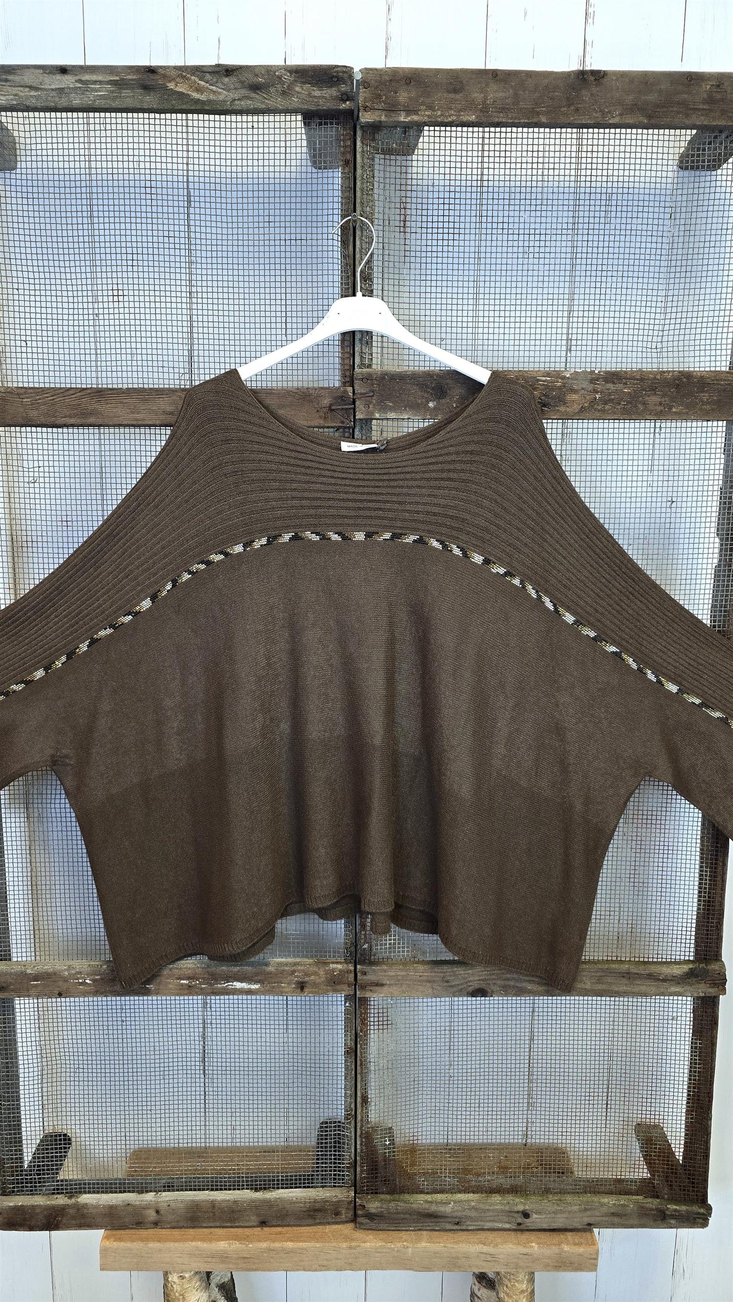 Elin Oversized Genser brun