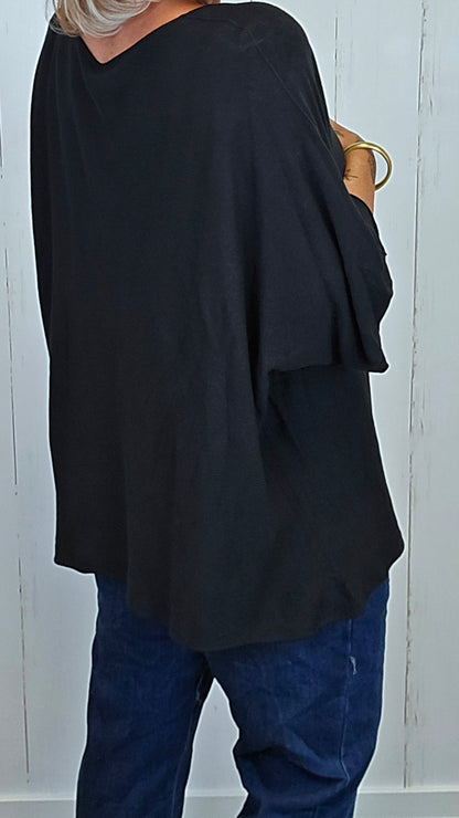 Leah genser topp svart