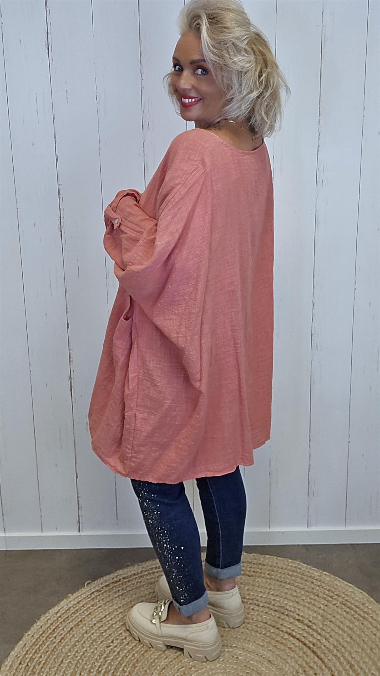 Melissa baggy topp brendt rosa