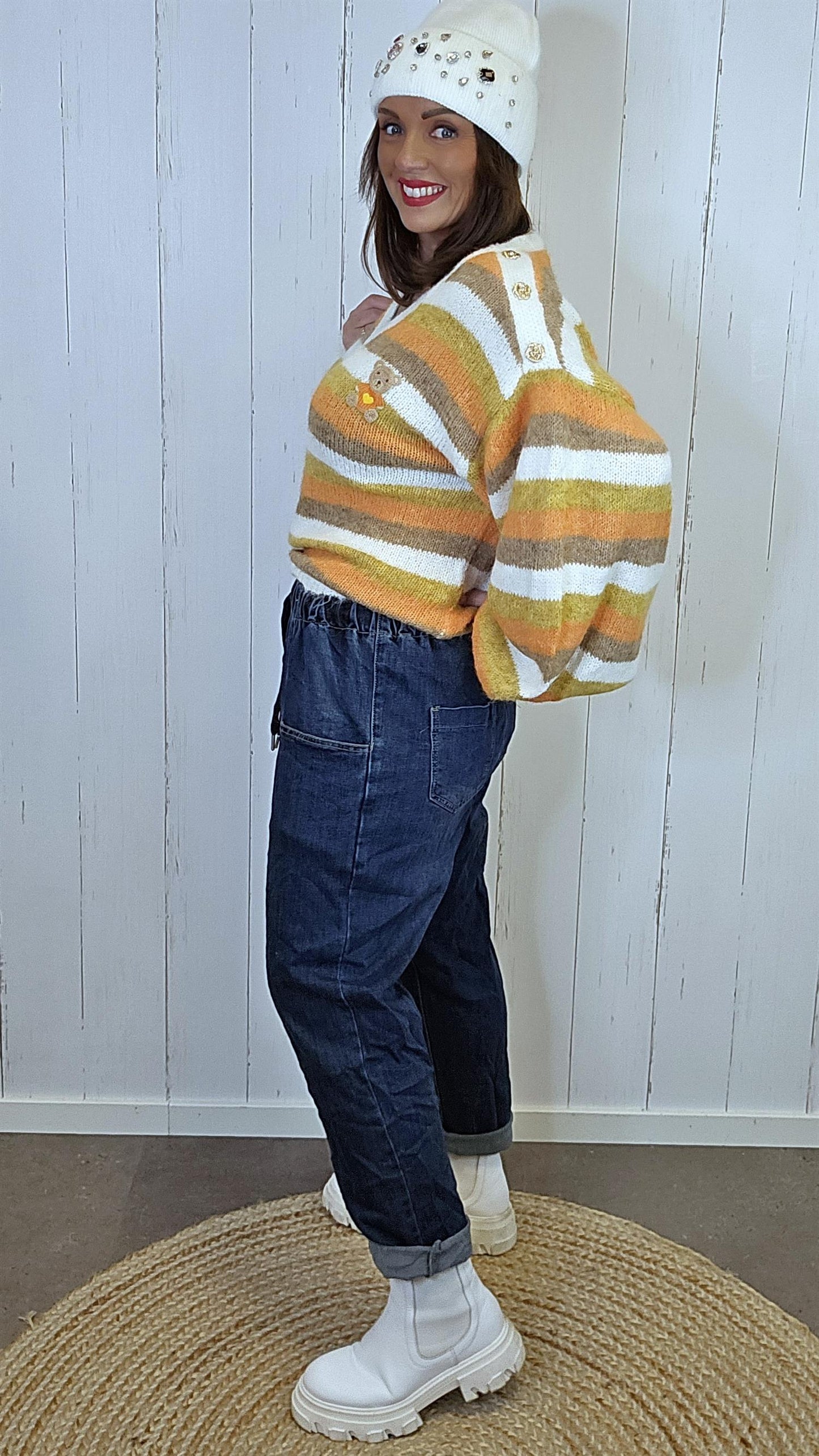 Dina jeans med strikk