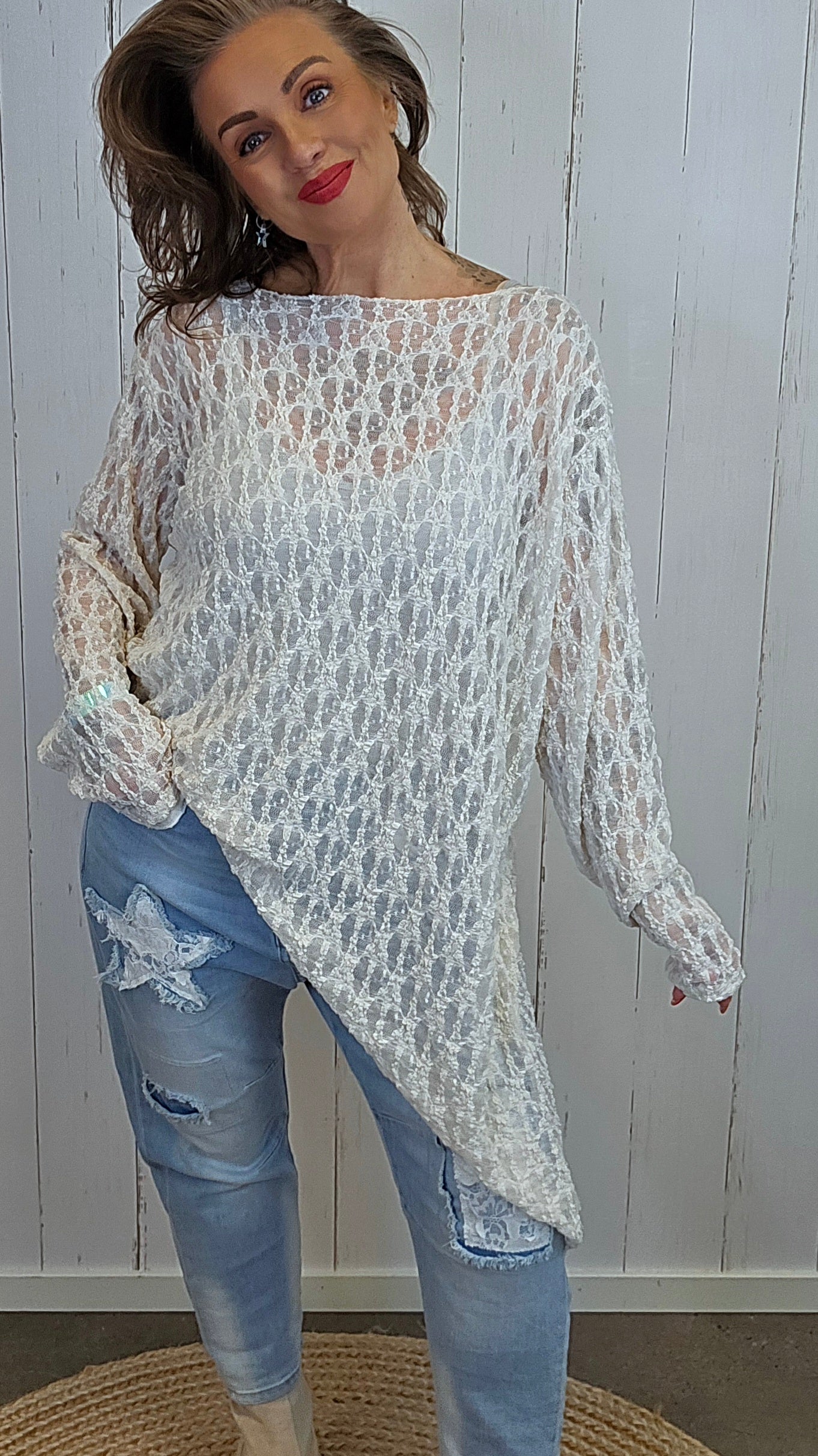 Oline blondetopp beige