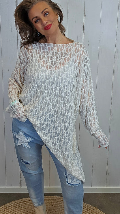 Oline blondetopp beige