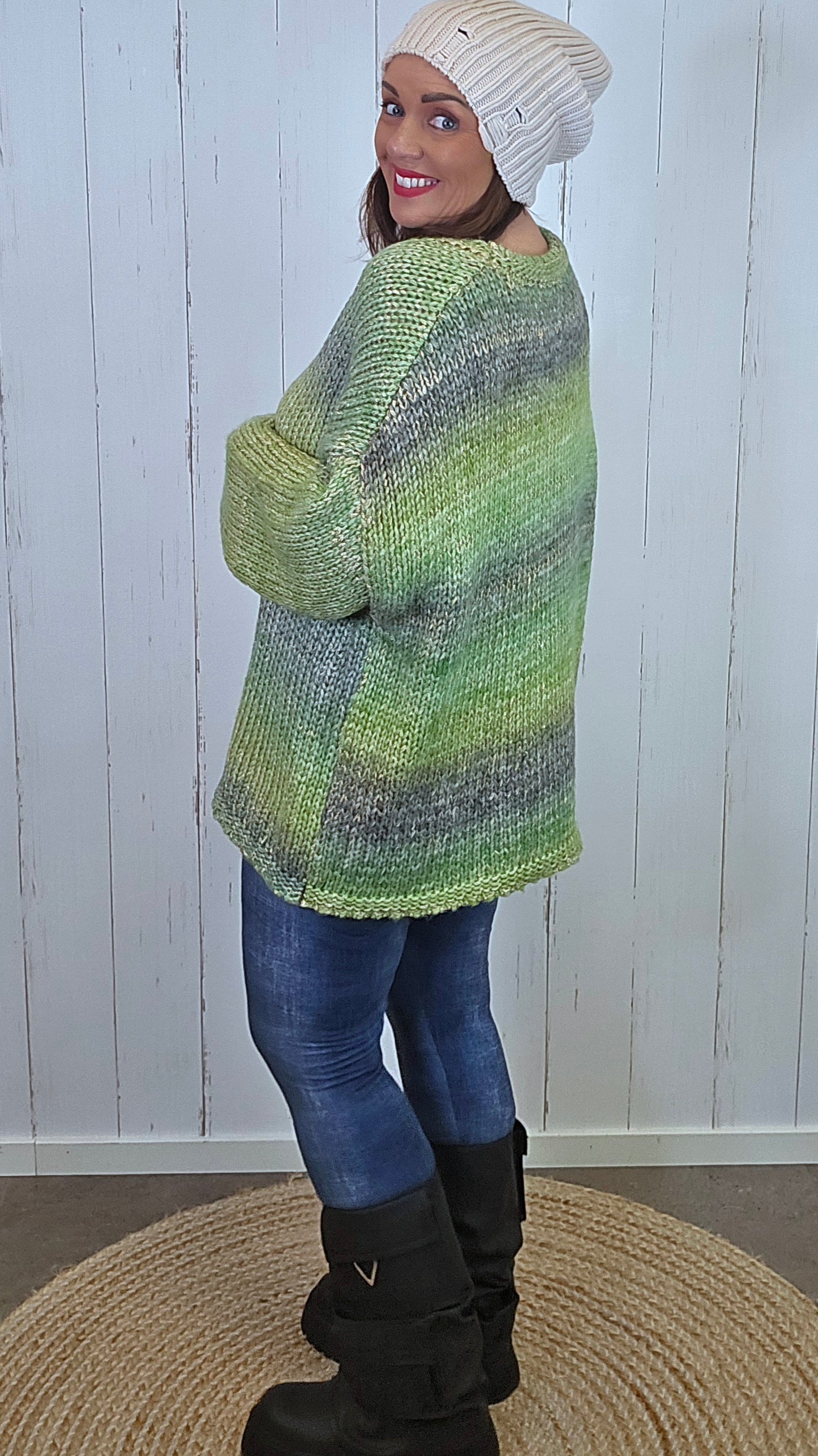 Grethe Strikkegenser Grønn