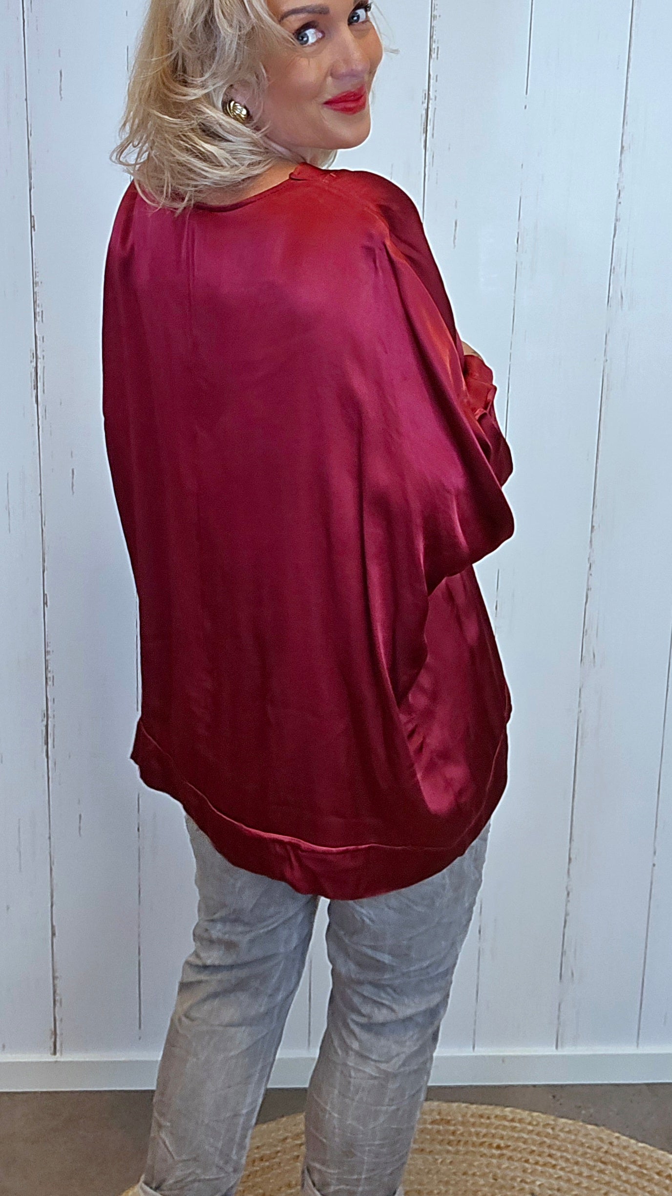Rikke bluse burgunder