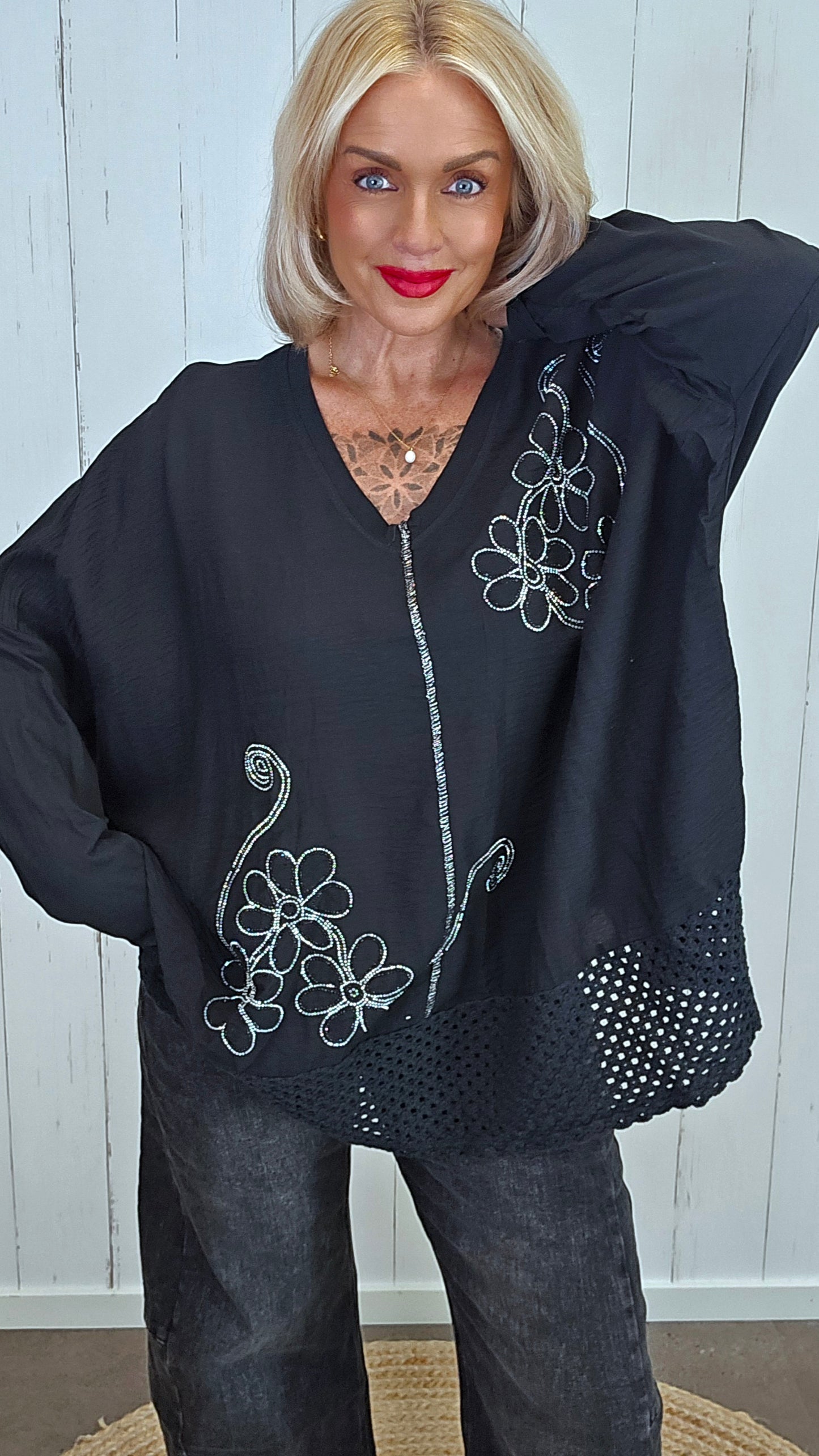 Giselle baggy topp svart