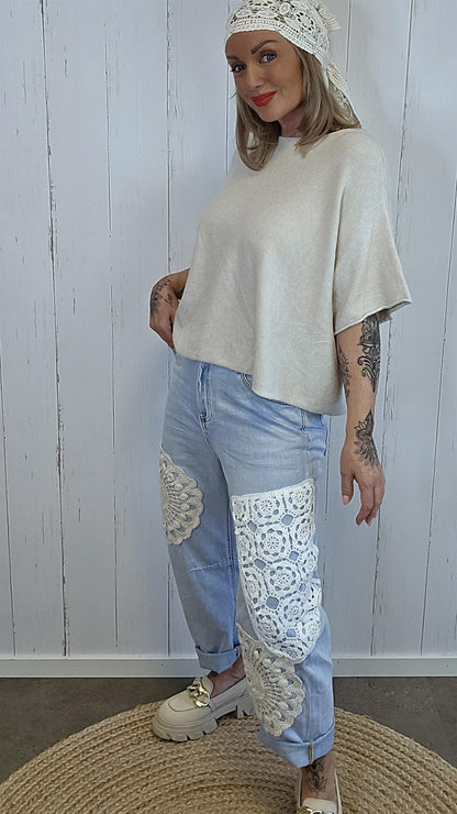 Luna genser topp beige