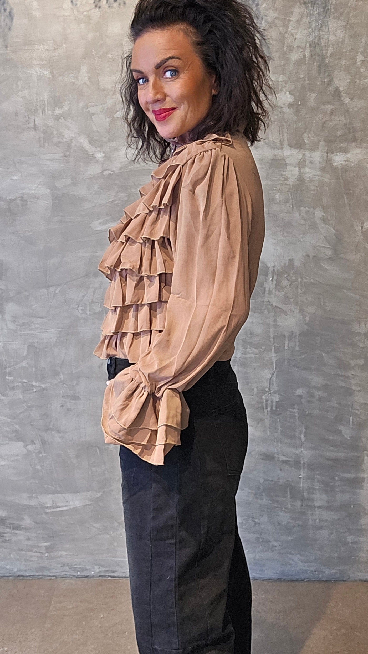 Kajsa skjorte bluse camel