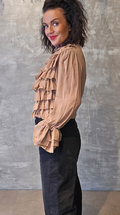 Kajsa skjorte bluse camel