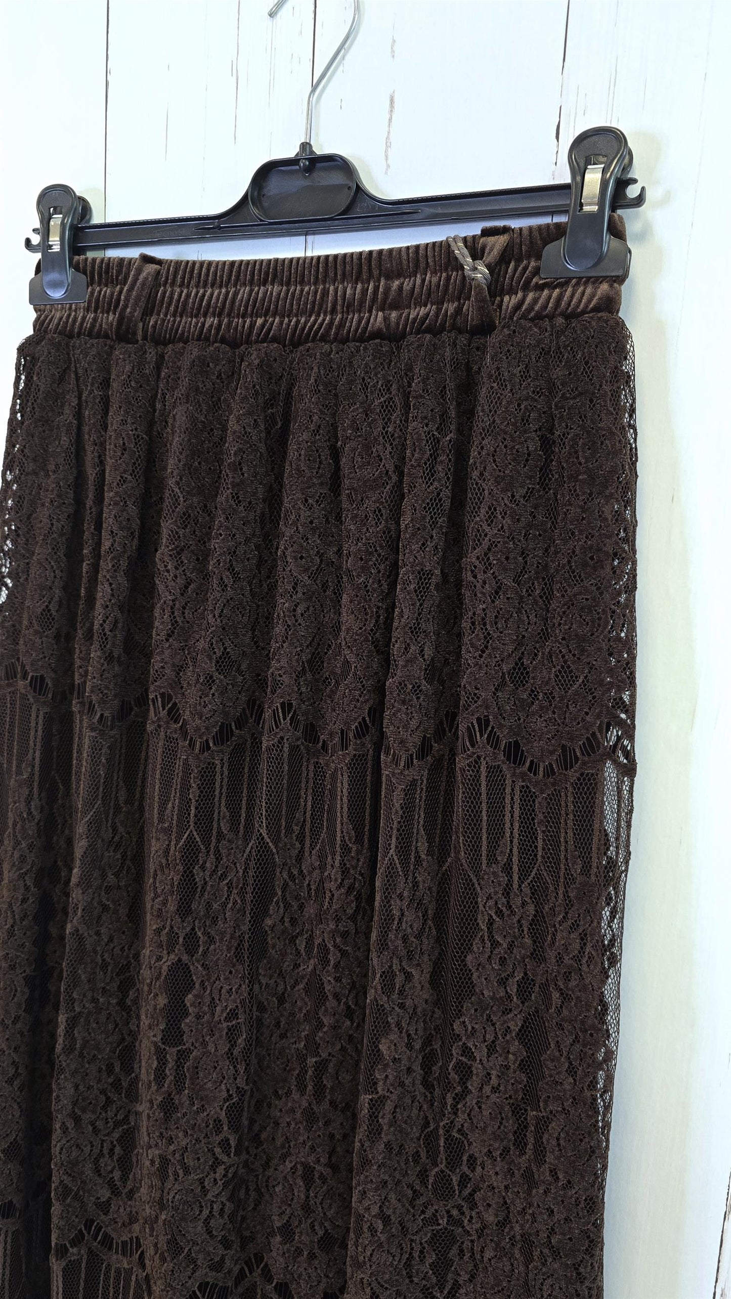 Ellen blondeskjørt mørk brun