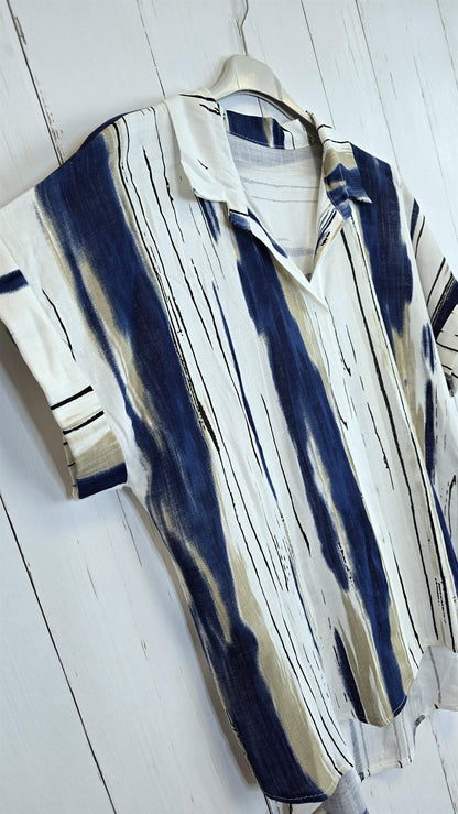 Eirin bluse med abstrakt mønster