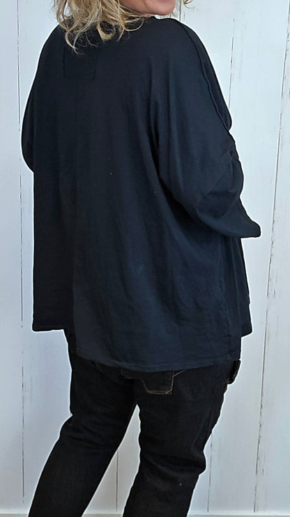 Future oversized topp svart