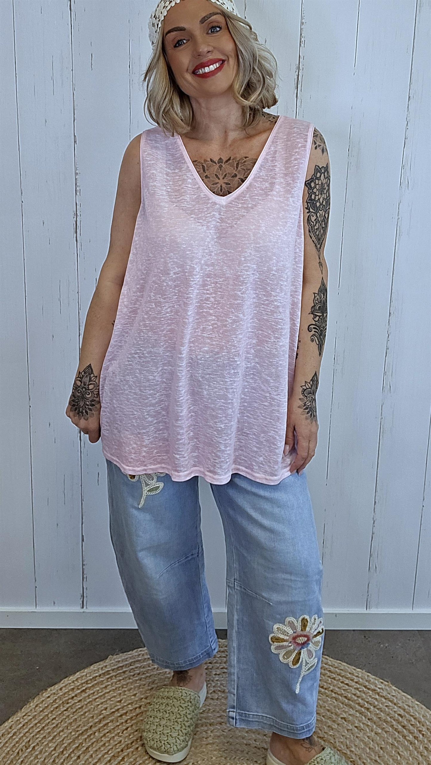Laura singlet basic rosa