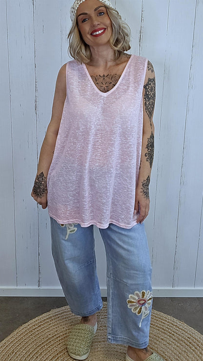 Laura singlet basic rosa