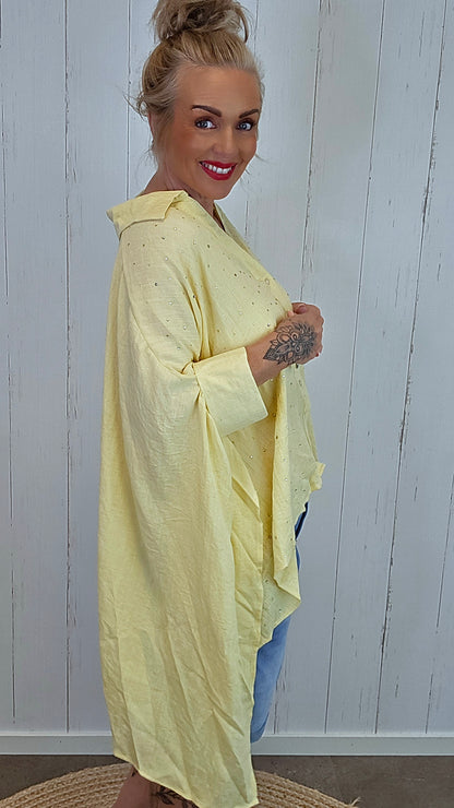 Dalia Poncho skjorte gul