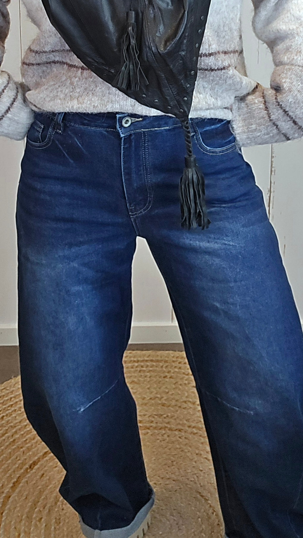 Xenia stretchy barrel-jeans