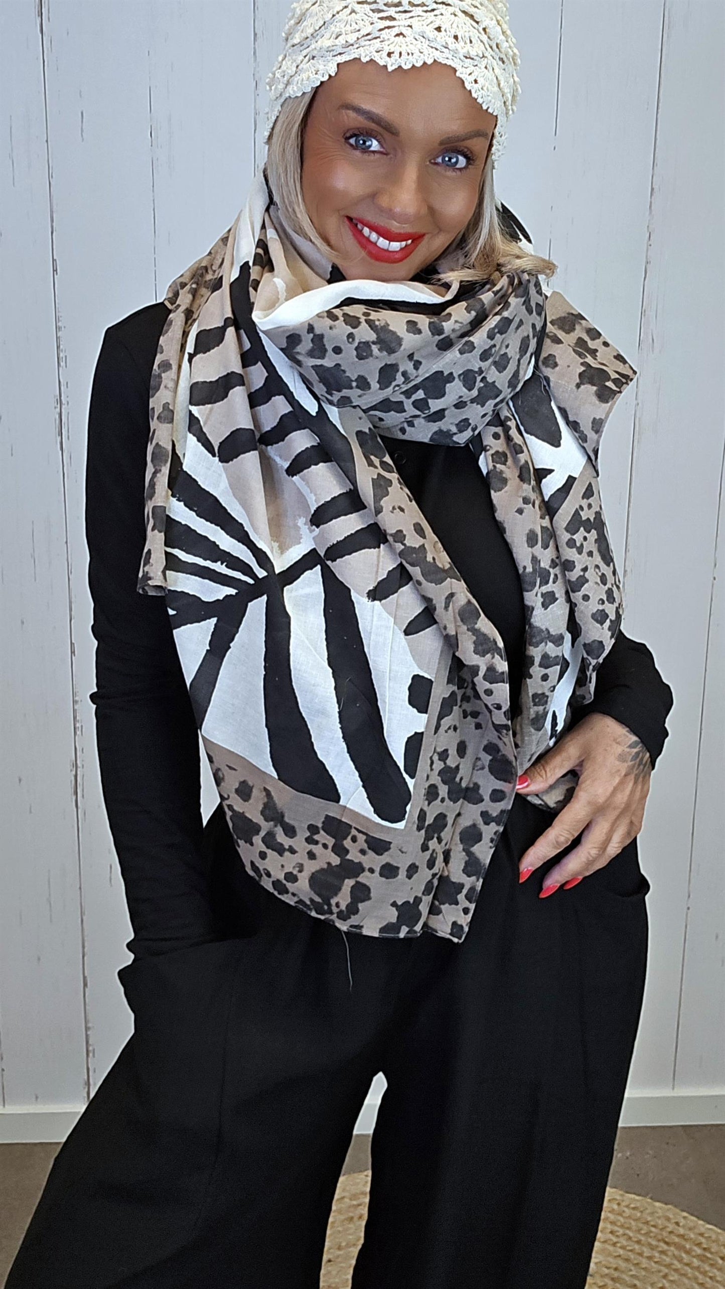 Wendy skjerf taupe