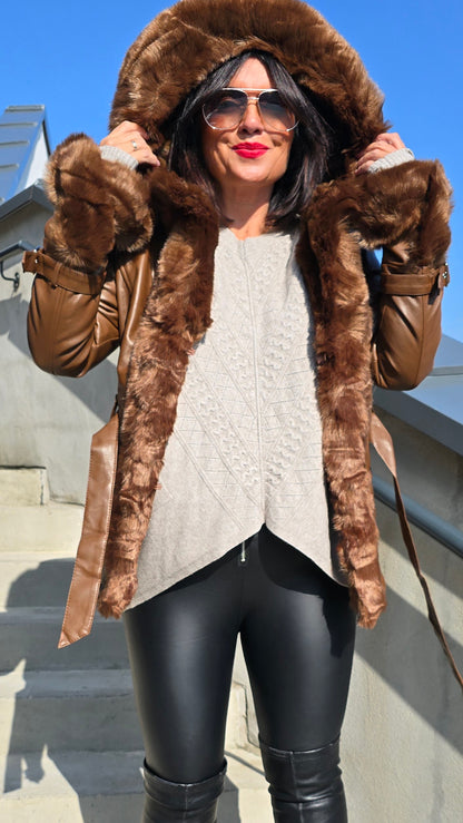 Anneli jakke lys brun