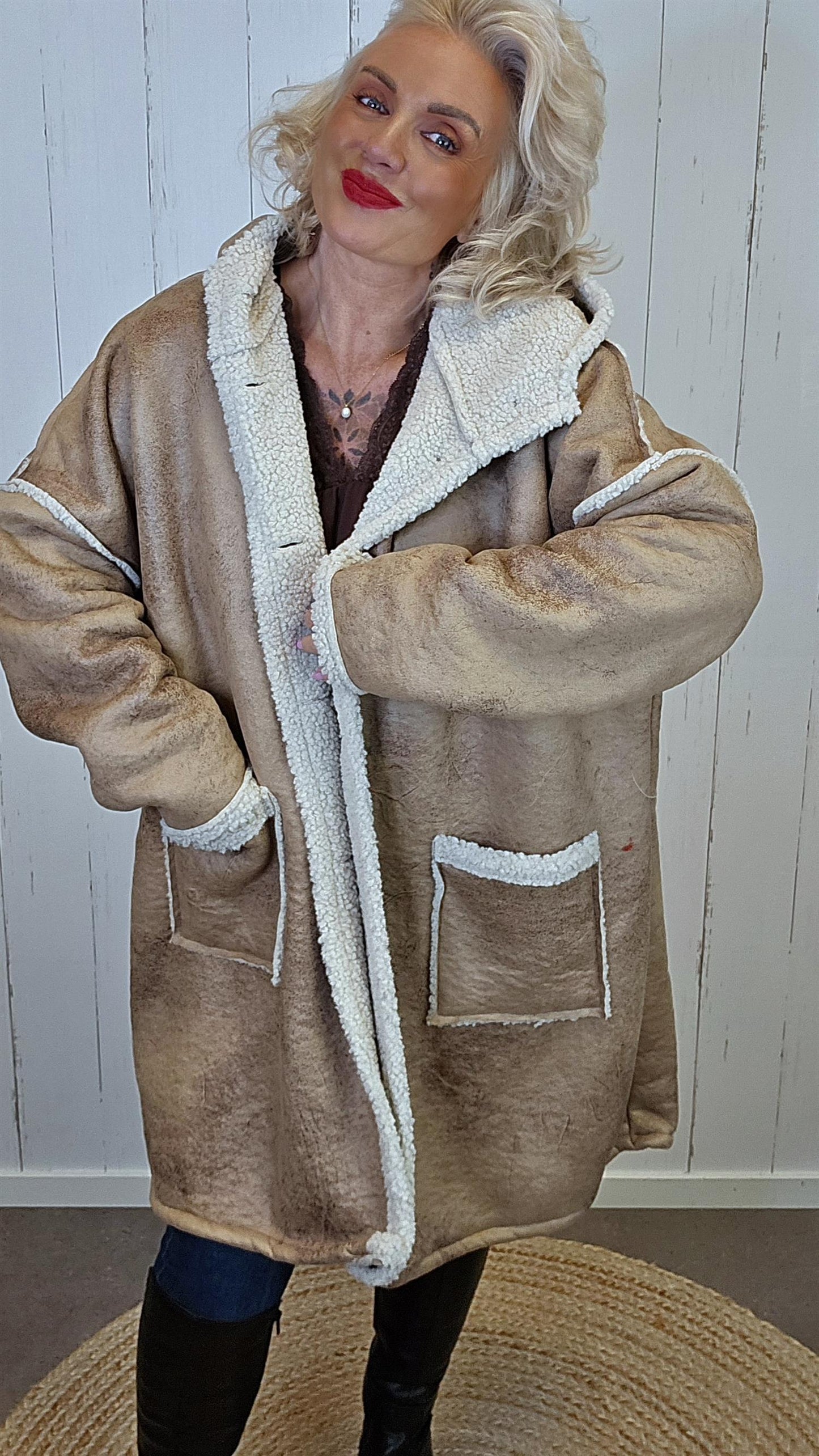 Freja kåpe camel