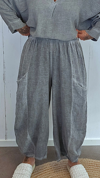 Becky baggy bukse grå