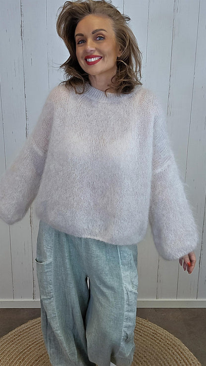 Fiffy mohair genser beige