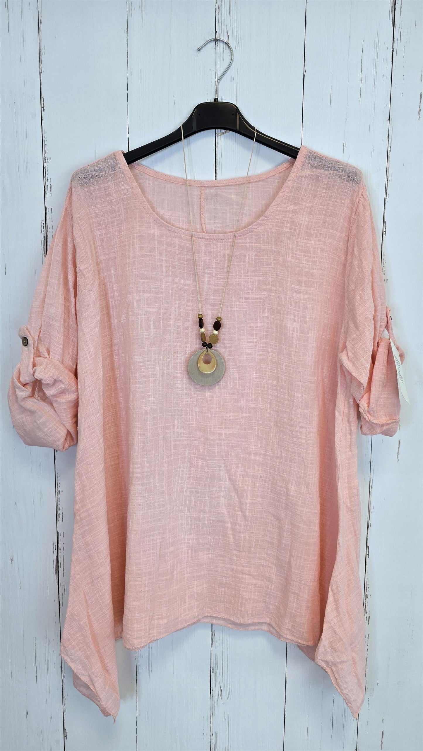 Nicky bomullstopp med smykke rosa/ Peach