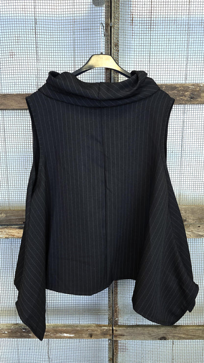 Bella pinstripe vesttopp svart