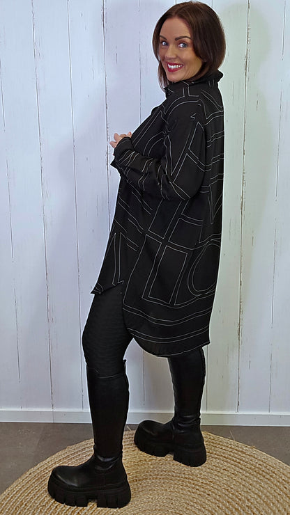 Ella rutet skjorte svart