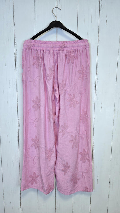 Selma blomsterbukse rosa