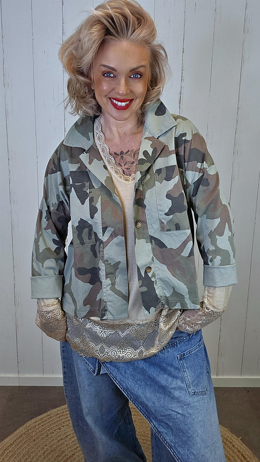 Daily skjorte grønn camo
