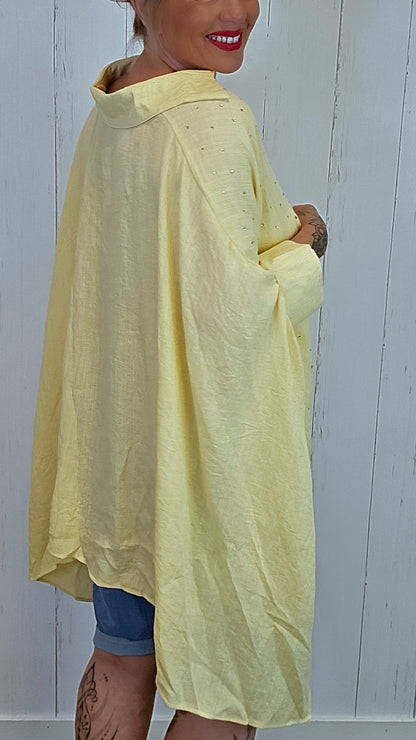 Dalia Poncho skjorte gul
