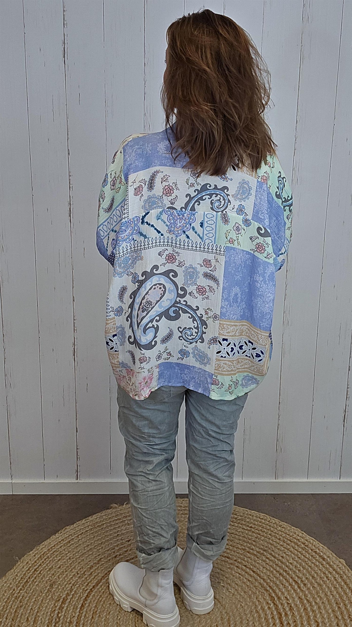 Alva patchwork bluse