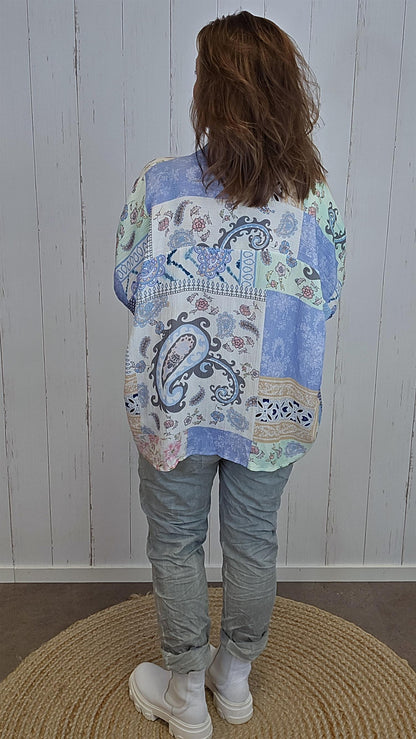 Alva patchwork bluse