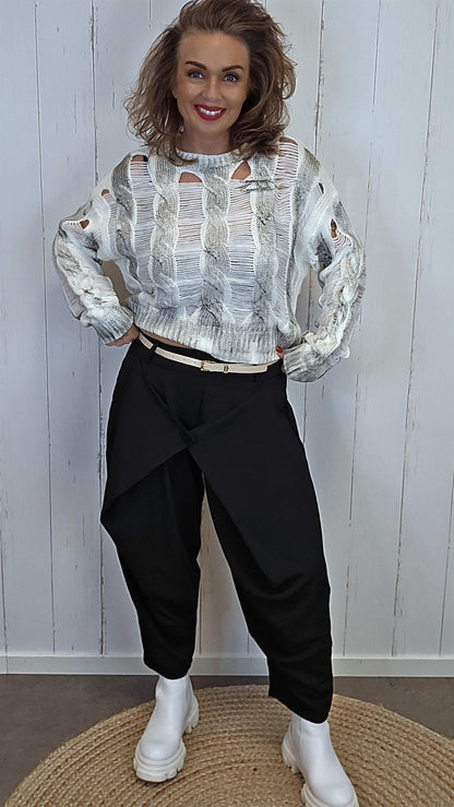 Sofie wrap bukse svart