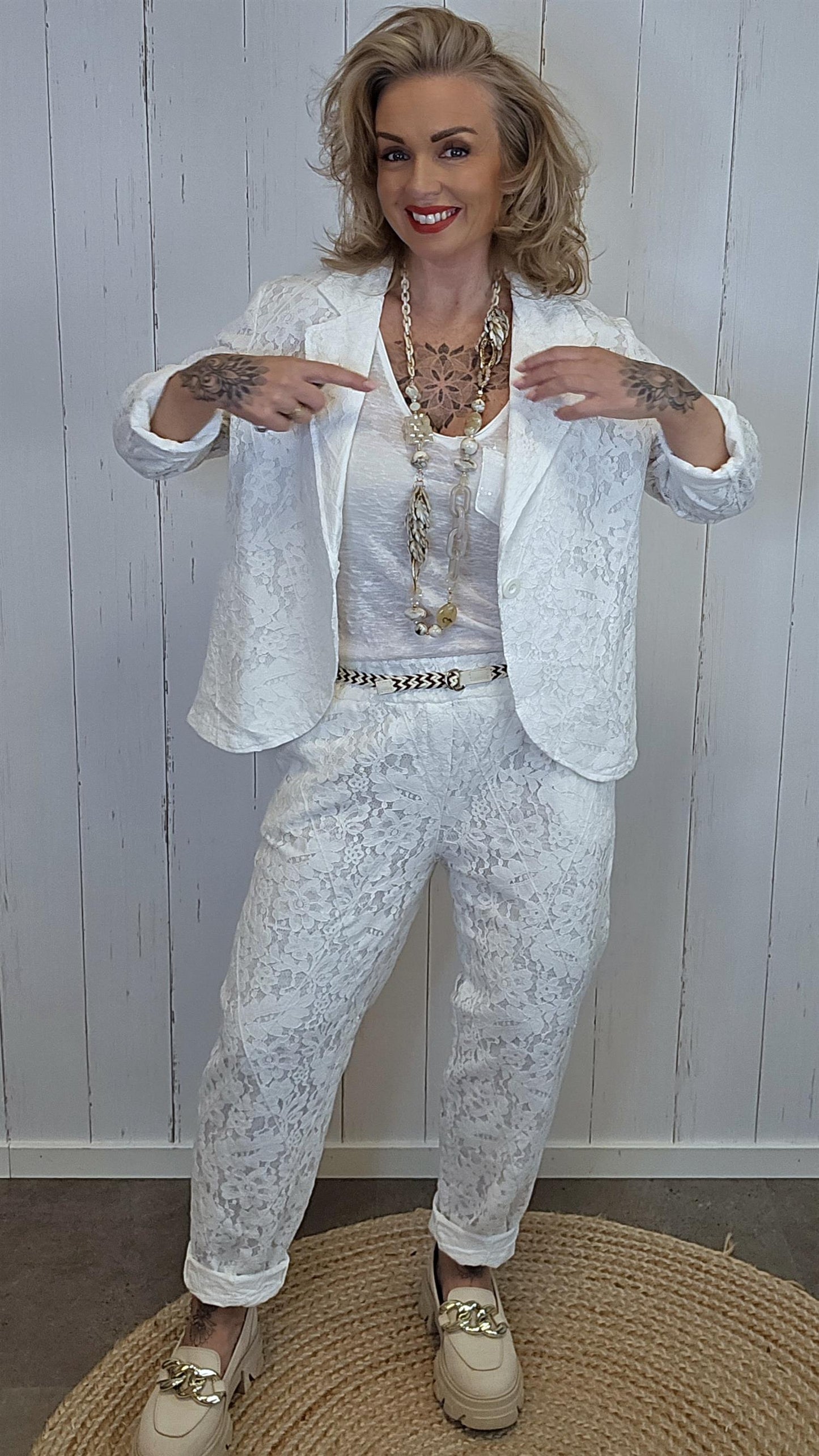 Cleo blondeblazer hvit