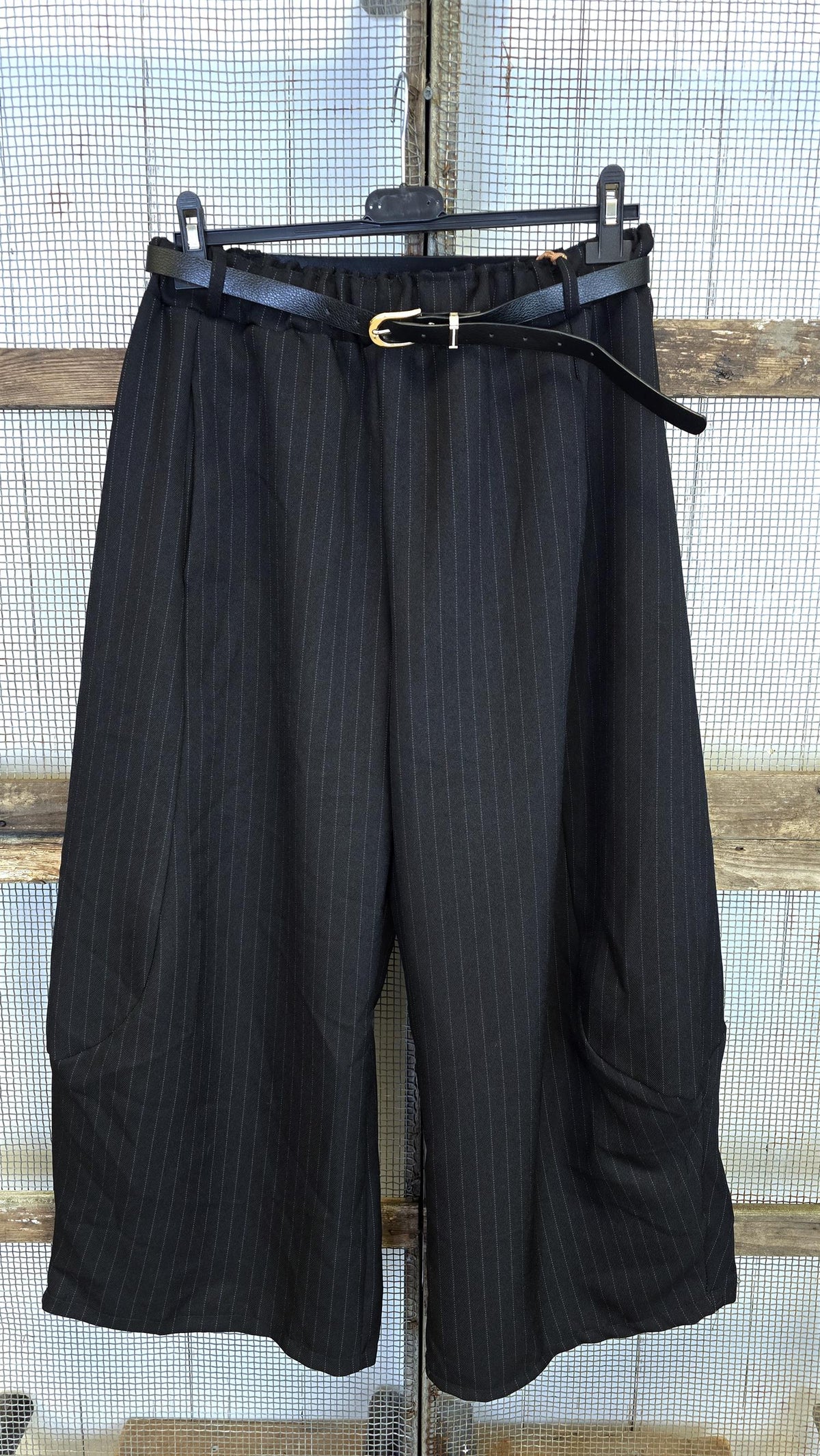 Alba pinstripe dressbukse svart
