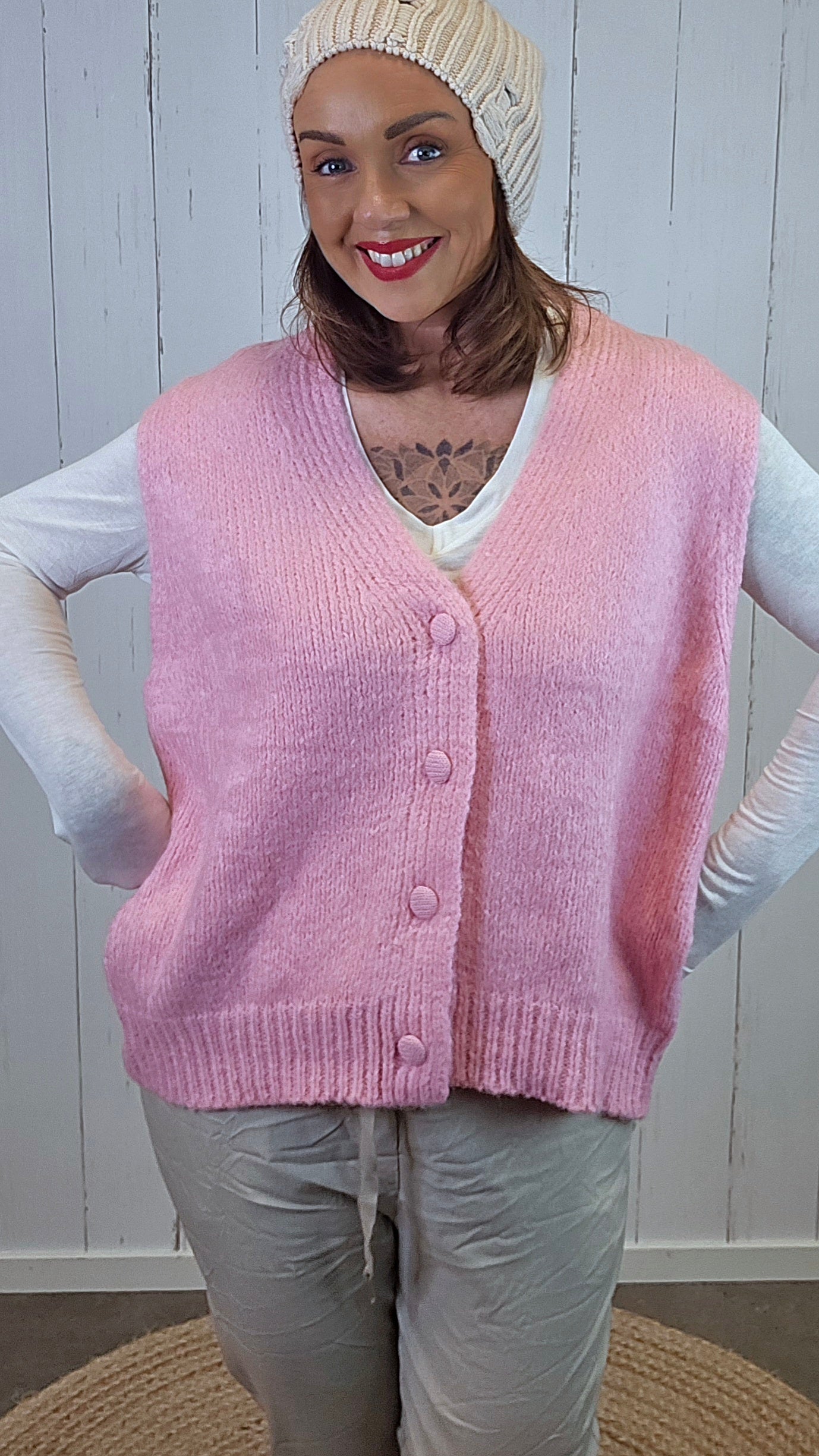 Ida Strikkevest Rosa